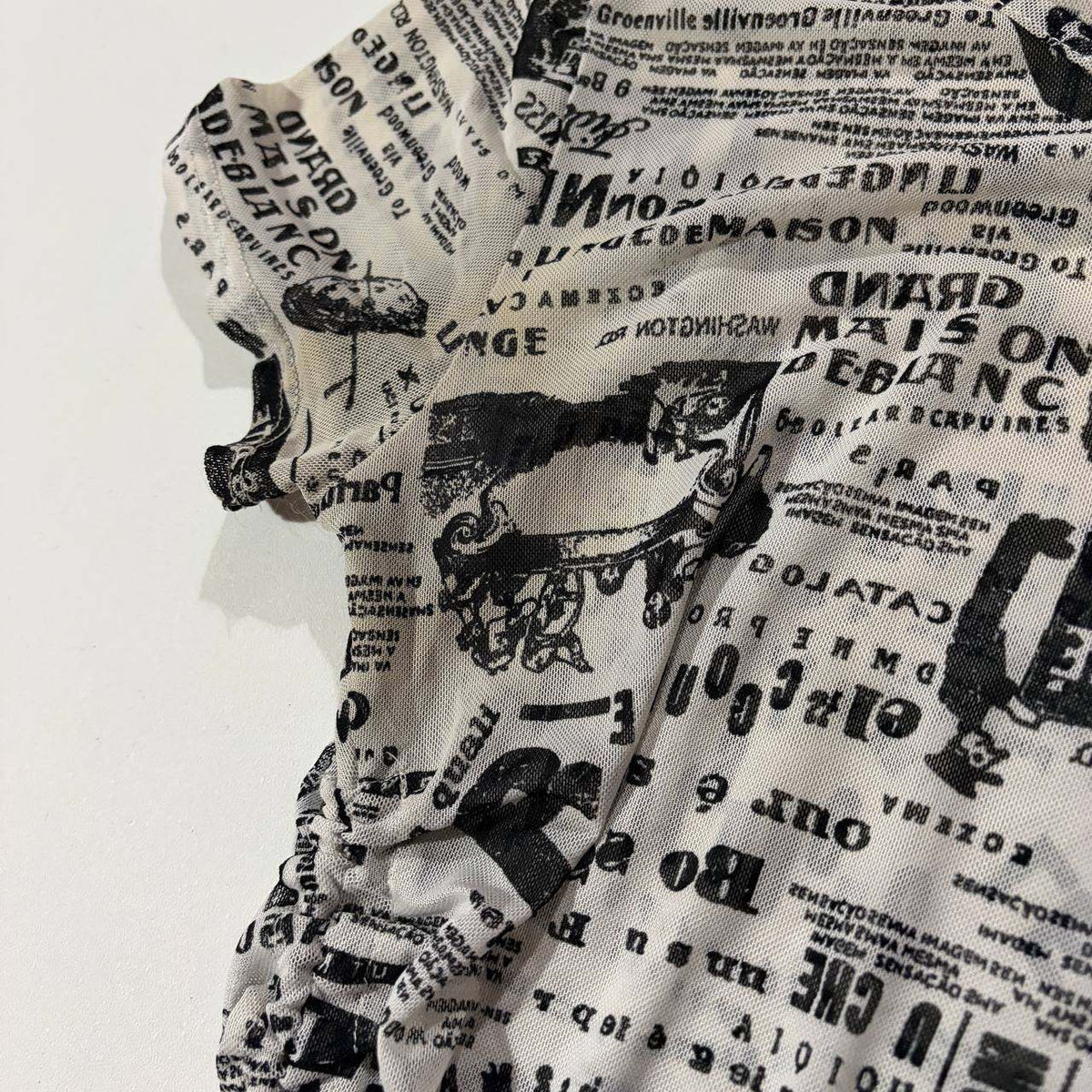 rebellious dreamer medium newspaper crop top vintage