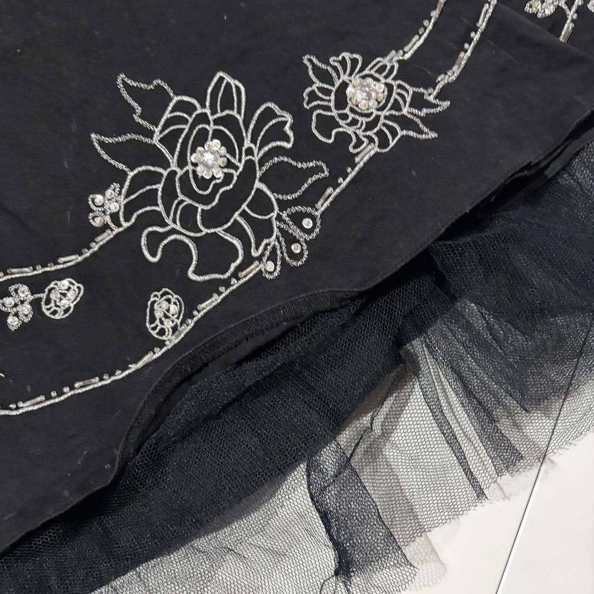 bay size 16 floral strapless black dress vintage 2000s y2k