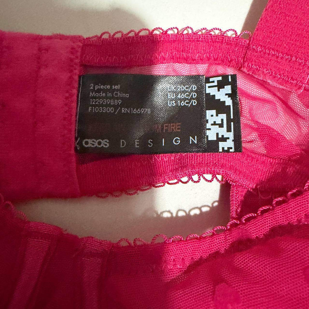 hot pink hearts babydoll top vintage y2k 2000s mcbling
