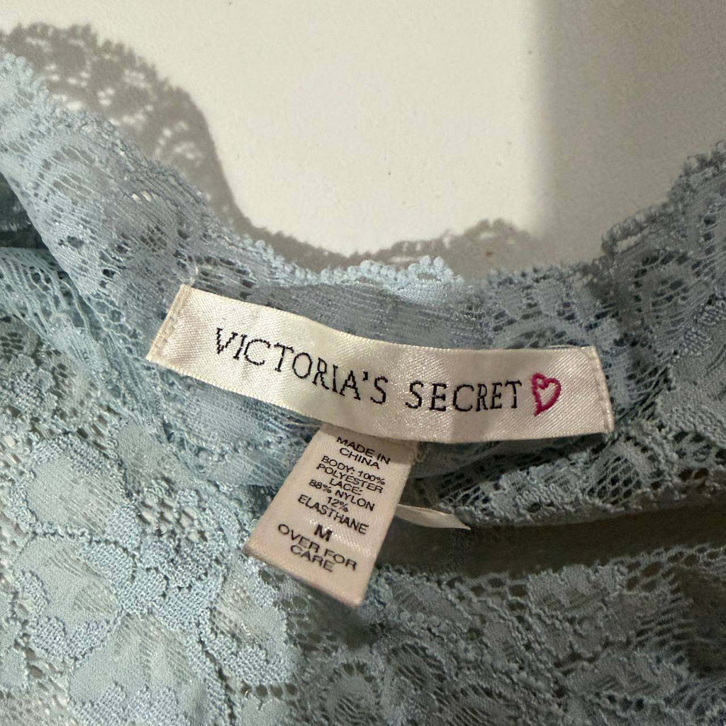 blue victoria's secret medium babydoll top vintage y2k 2000s mcbling