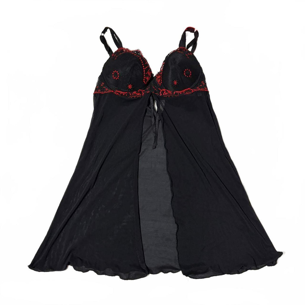 black and red babydoll top vintage y2k 2000s mcbling