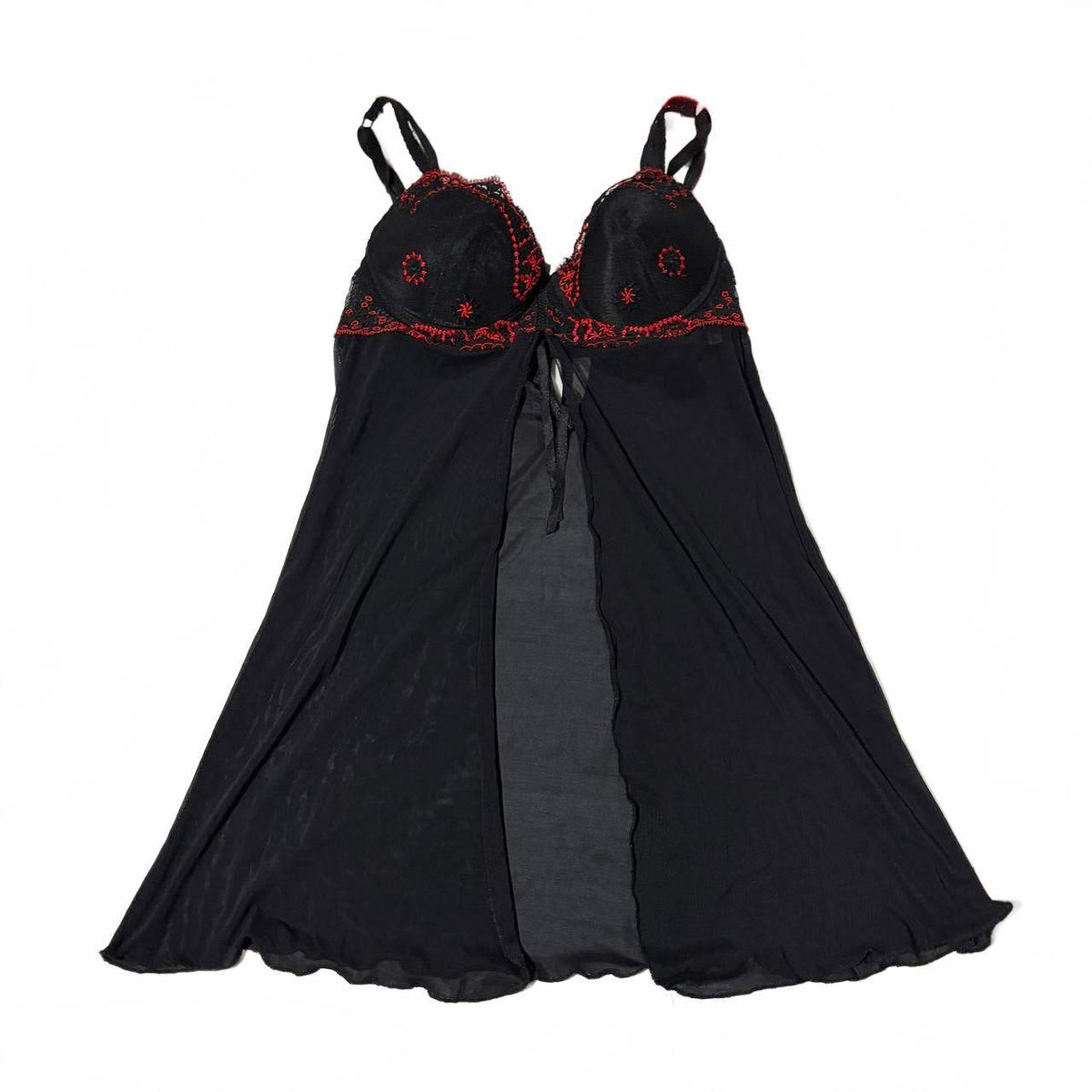 black and red babydoll top vintage y2k 2000s mcbling