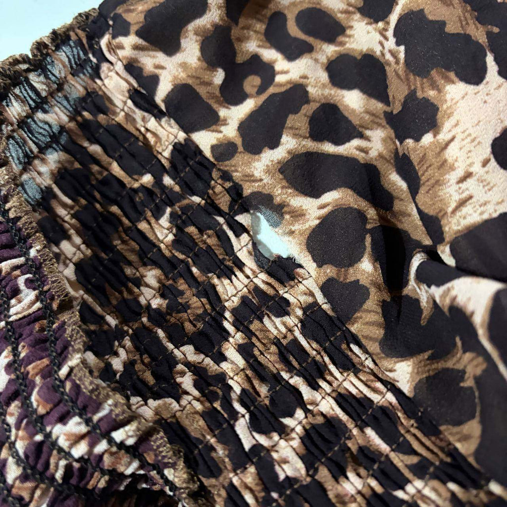 leopard print estimate small halter neck top gyaru mcbling