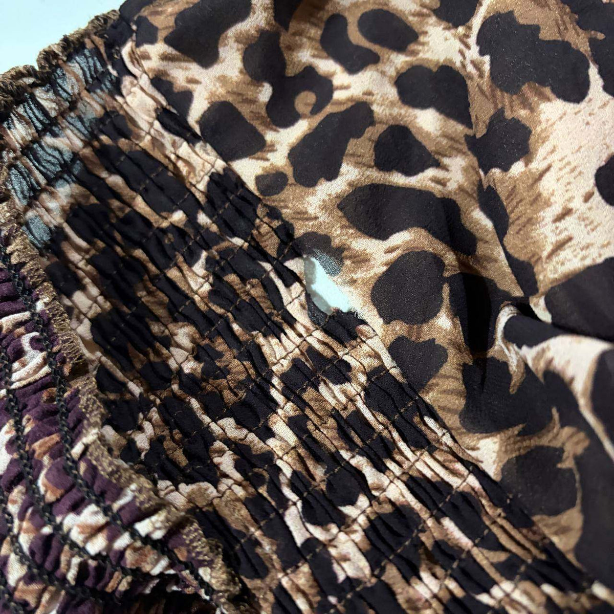 leopard print estimate small halter neck top gyaru mcbling