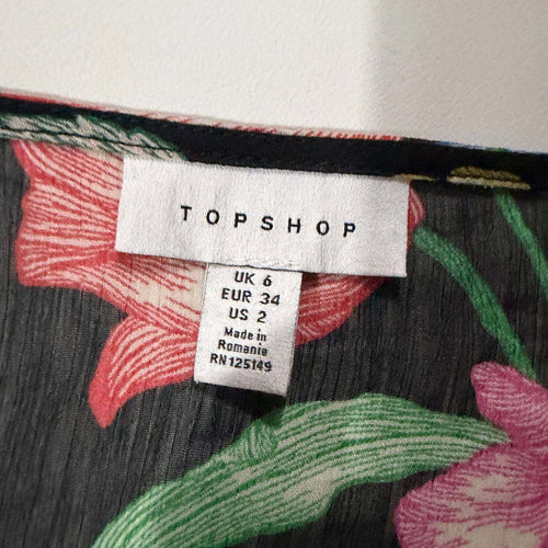 topshop size 6 floral top vintage