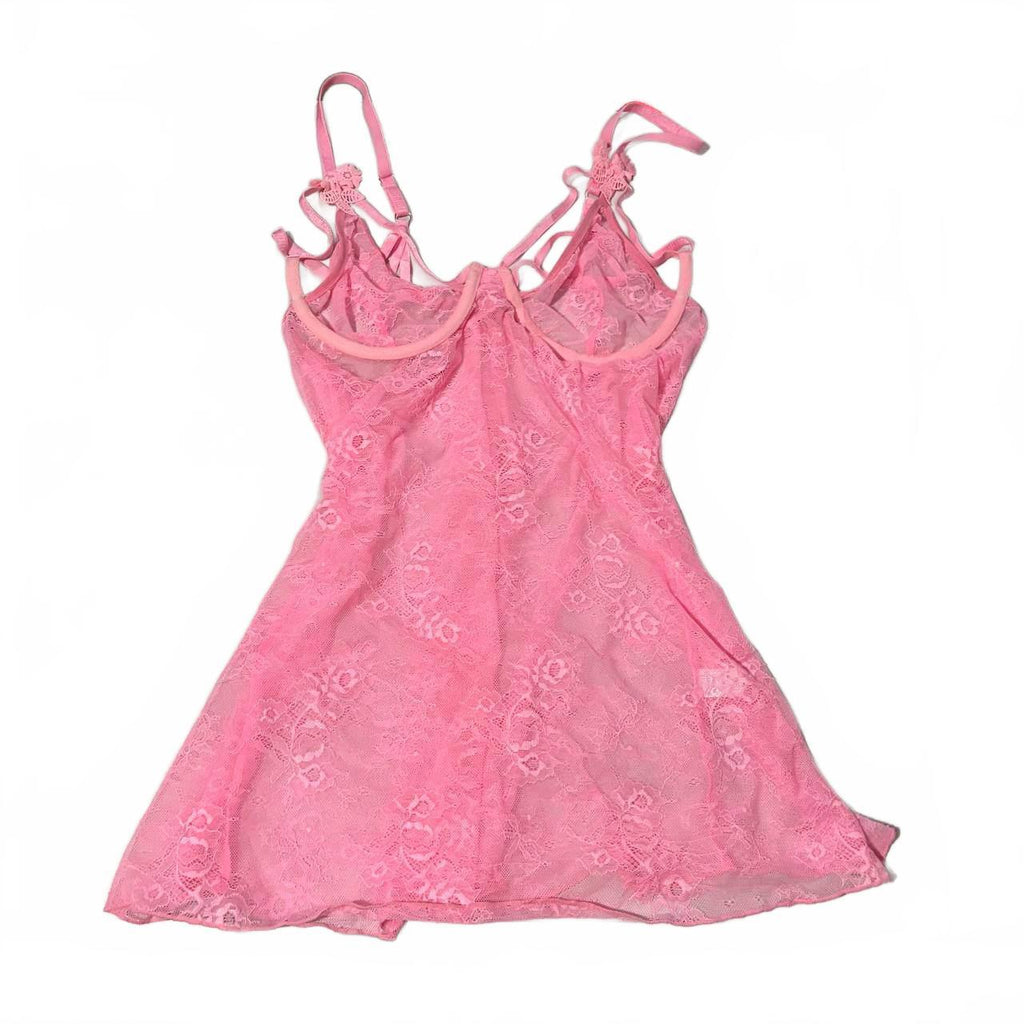 hot pink 2x babydoll top vintage y2k 2000s mcbling