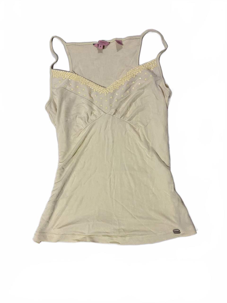 ted baker yellow cami top vintage size 10 y2k 2000s