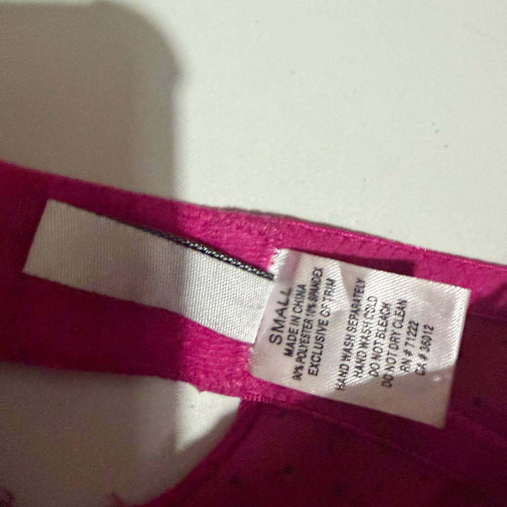 rampage small hot pink polka dot babydoll top vintage y2k 2000s mcbling