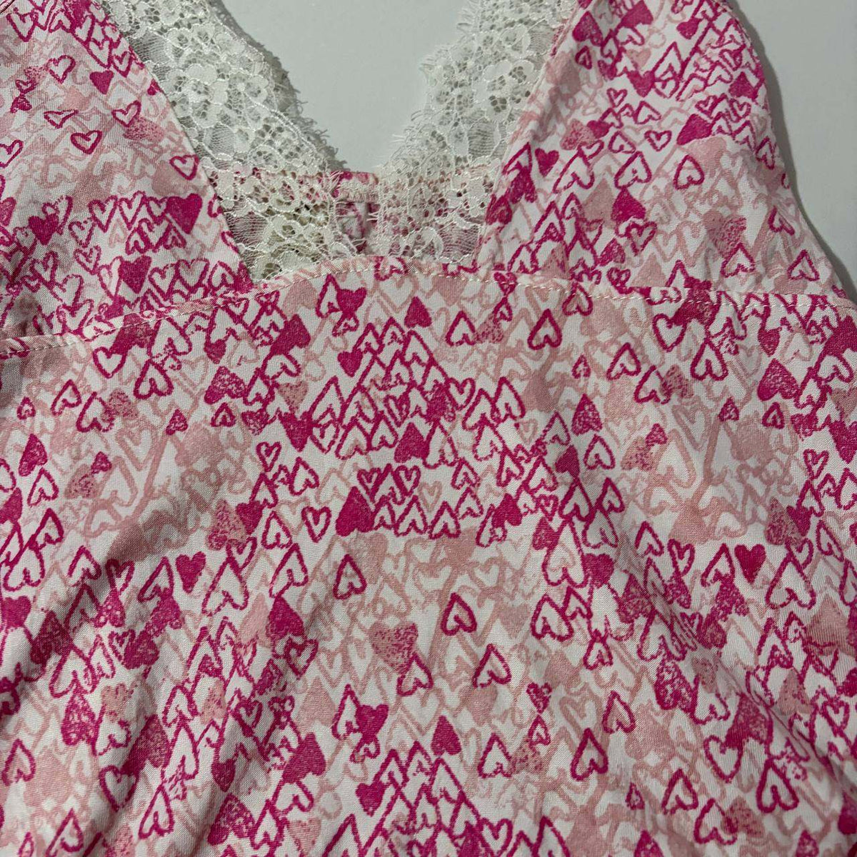 jessica simpson pink size small hearts cami top vintage y2k 2000s