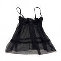 black 34b babydoll top vintage y2k 2000s mcbling