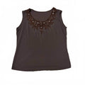 size 42 estimate uk 14 brown sequin top vintage 2000s y2k japanese