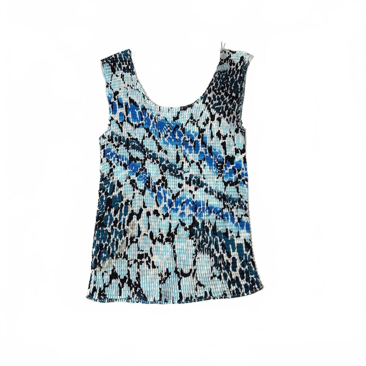 vintage blue print tank top y2k 2000s unique