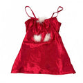 red silky large babydoll top vintage y2k 2000s mcbling