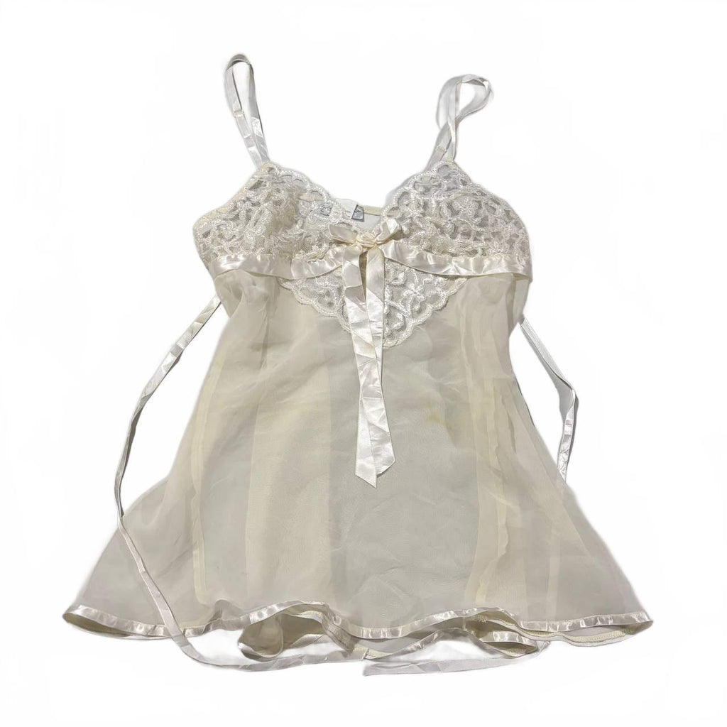 cinema etoile cream large babydoll top vintage y2k 2000s mcbling