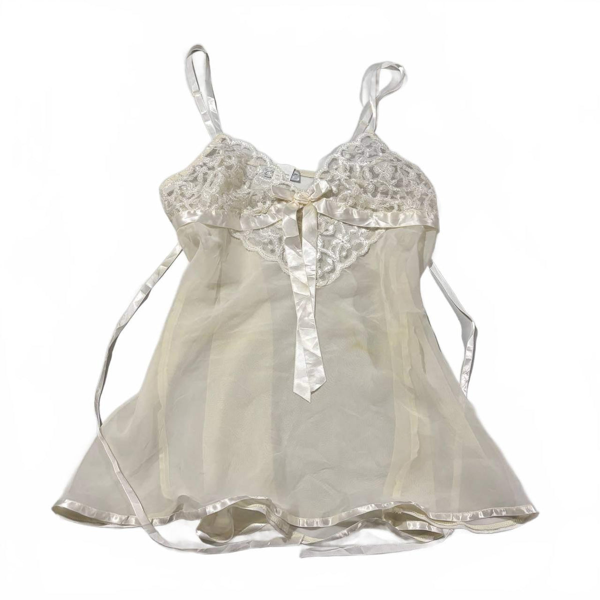 cinema etoile cream large babydoll top vintage y2k 2000s mcbling
