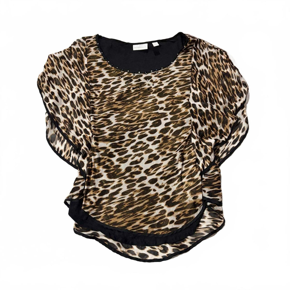 new york & company medium vintage animal print top gyaru mcbling y2k 2000s