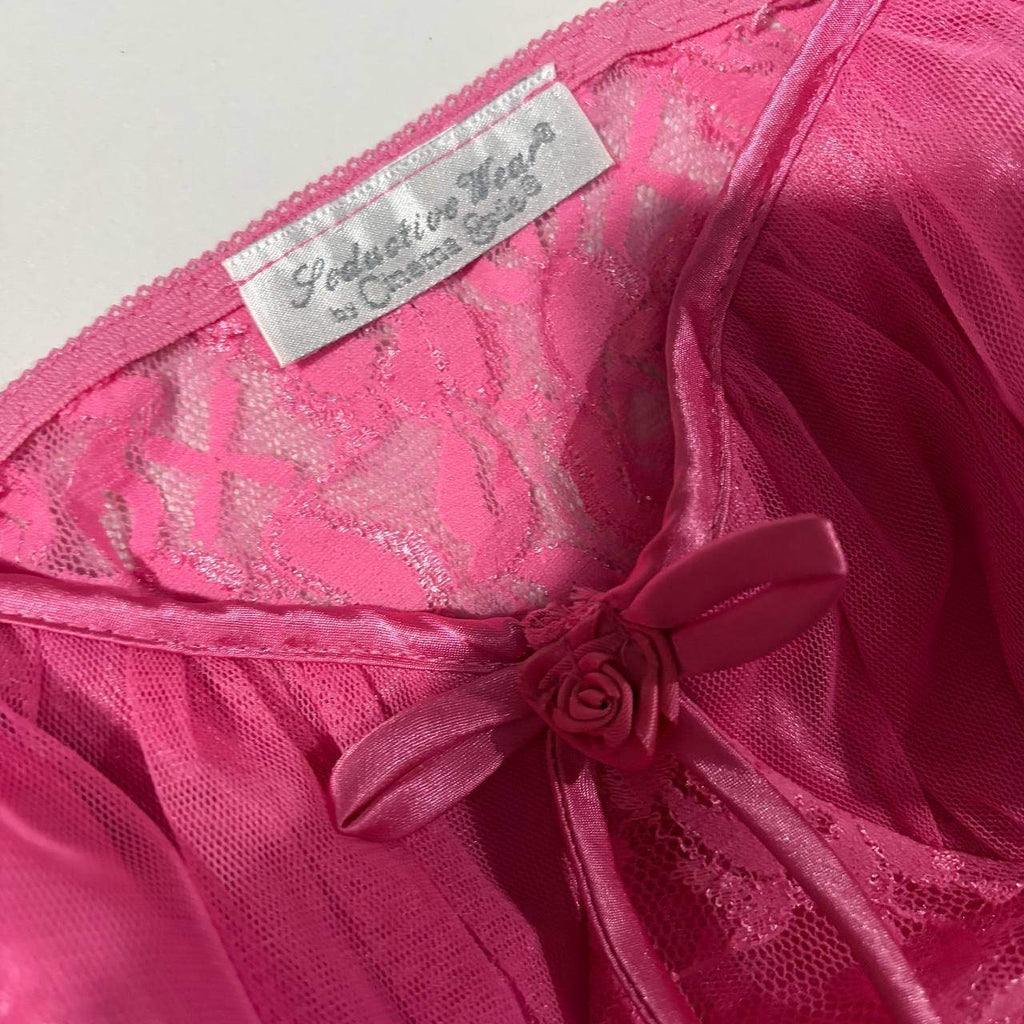 hot pink floral babydoll top vintage y2k 2000s mcbling