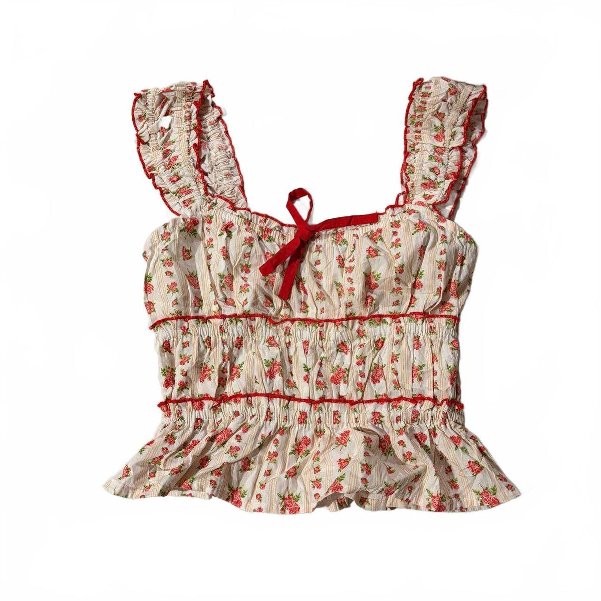 BNWT coquette vintage strawberry style top sim & sam small