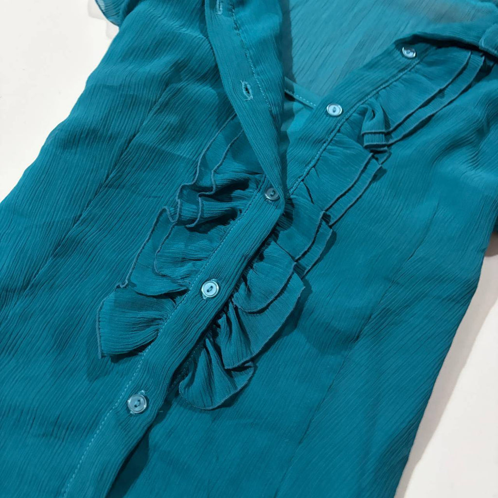 medium blue vintage blouse deadstock I.N. san francisco 2000s
