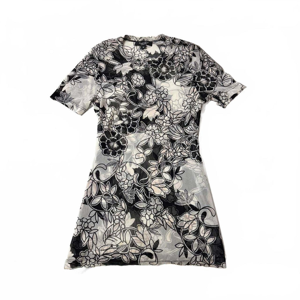 karen kane medium floral vintage long top y2k 2000s