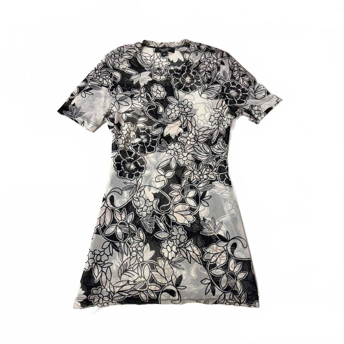 karen kane medium floral vintage long top y2k 2000s