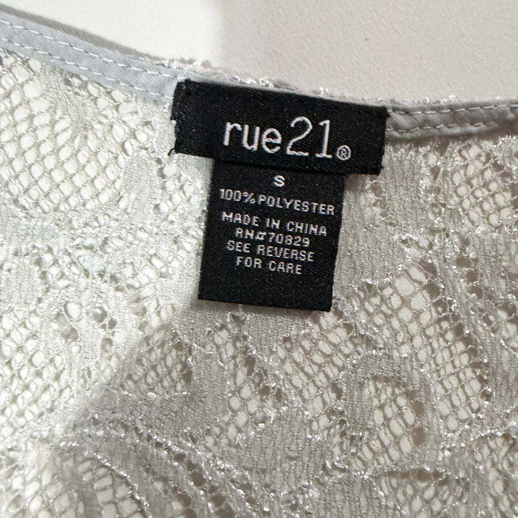 rue 21 vintage lace top victorian style 90s y2k small