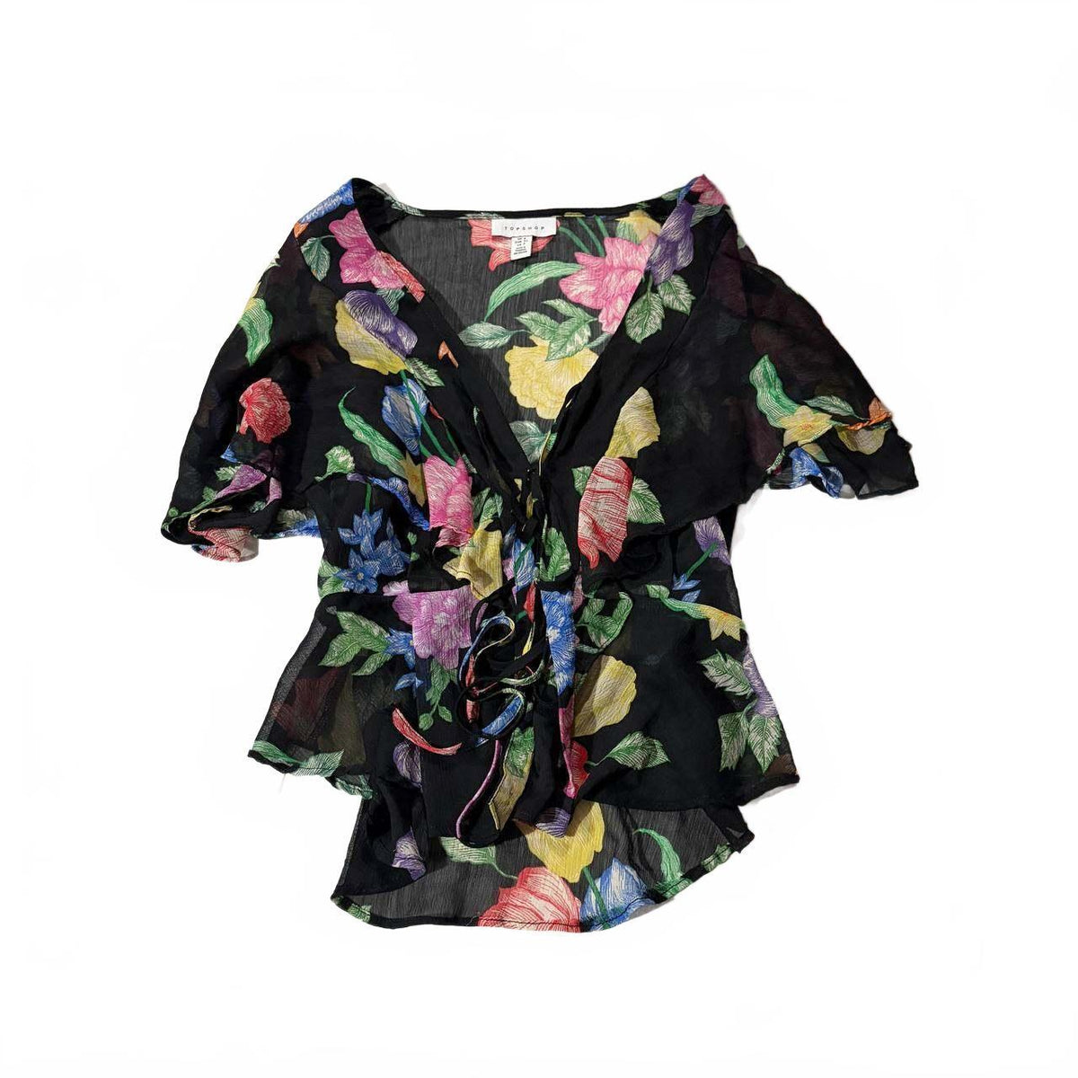 topshop size 6 floral top vintage