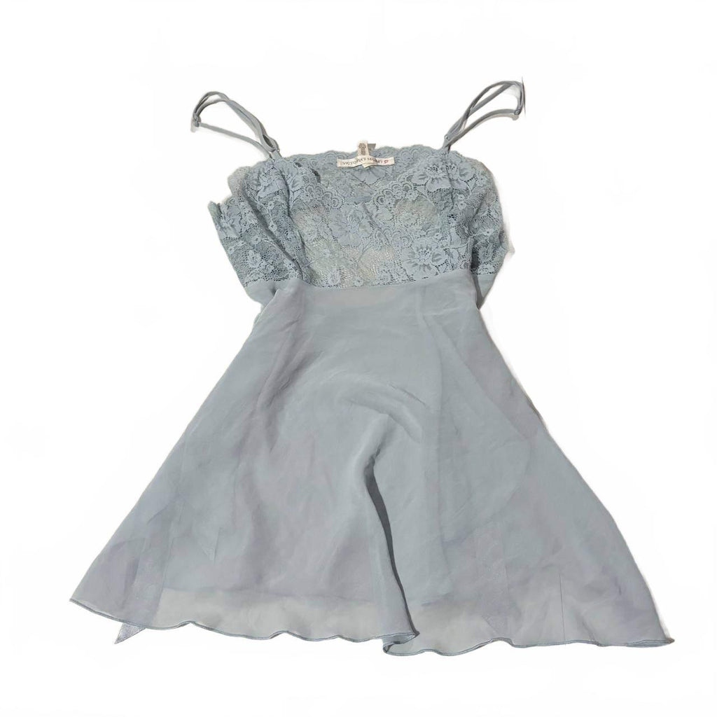 blue victoria's secret medium babydoll top vintage y2k 2000s mcbling