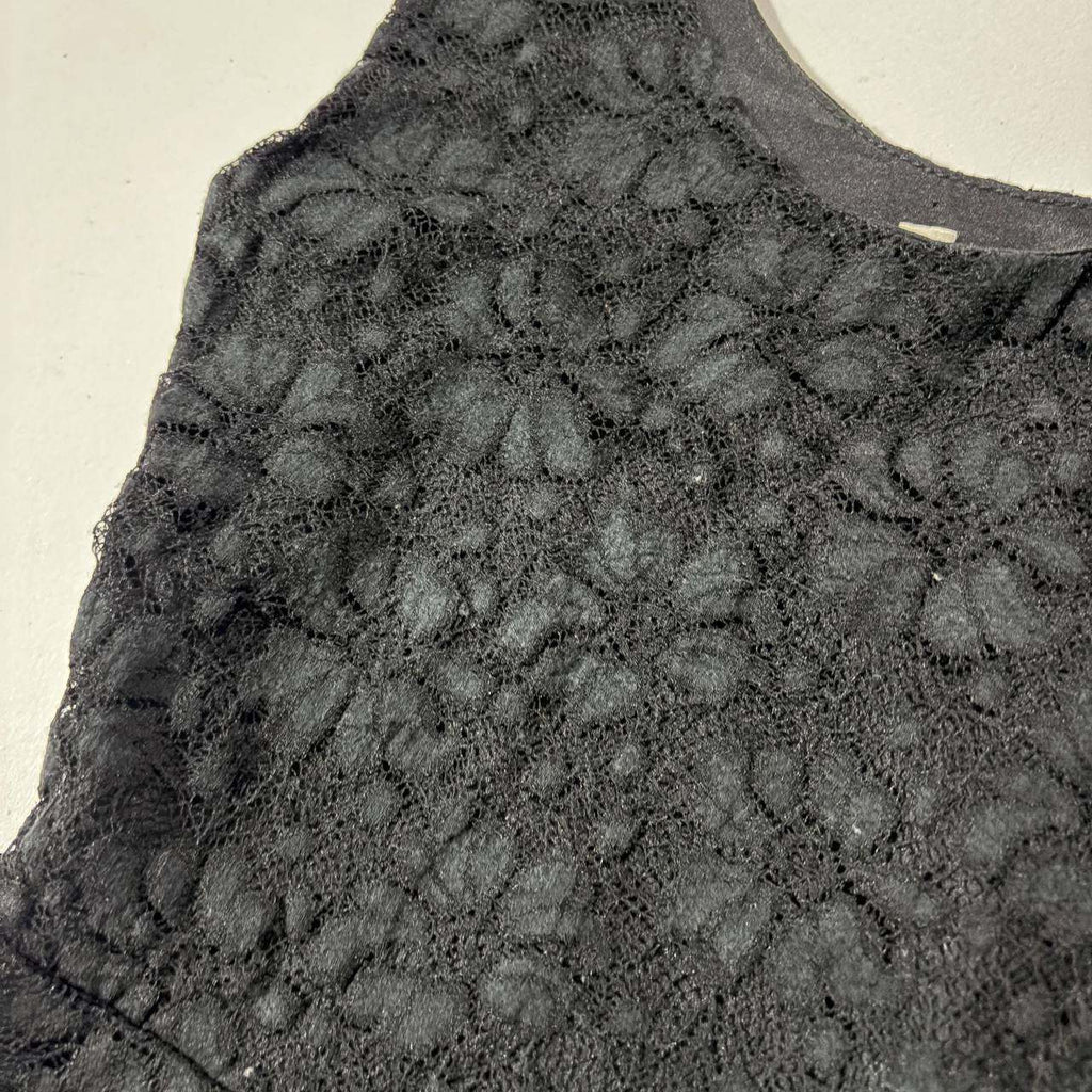 paper crane estimate small black lace top goth emo