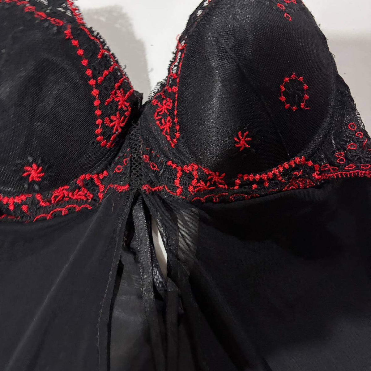 black and red babydoll top vintage y2k 2000s mcbling