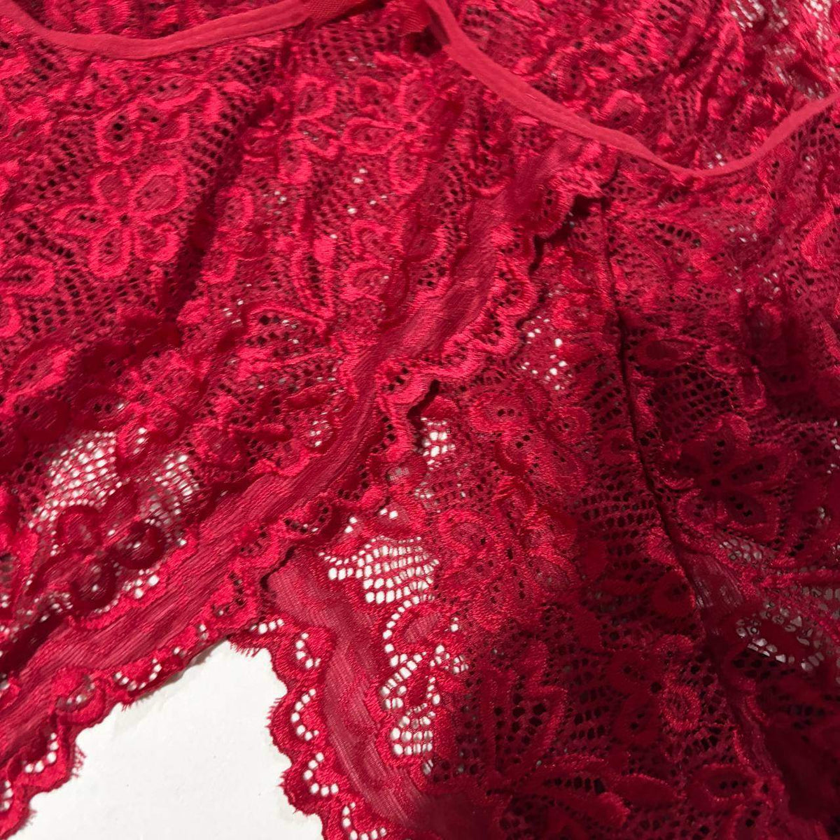 XL red lace babydoll top valentines y2k 2000s vintage
