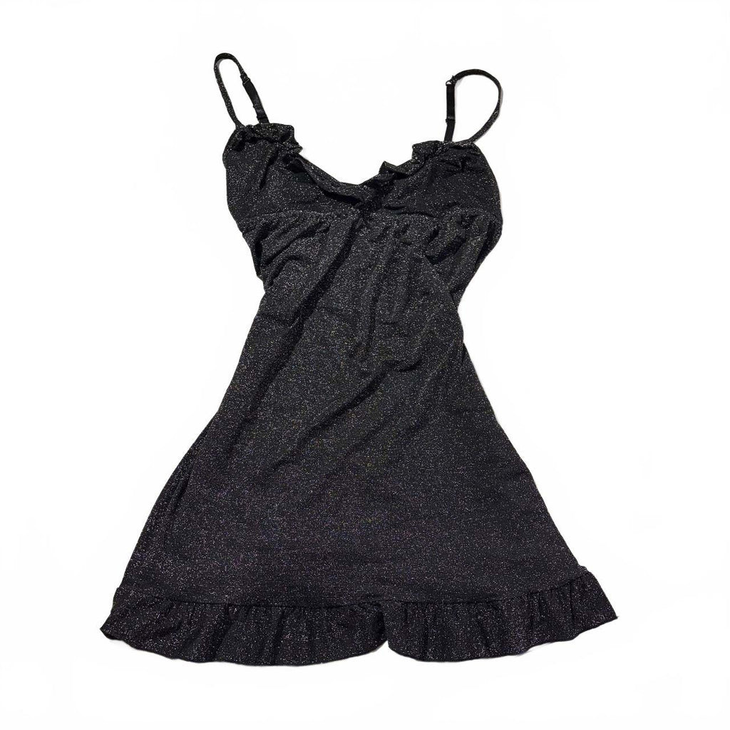dolce bella medium shiny grey babydoll top vintage y2k 2000s mcbling