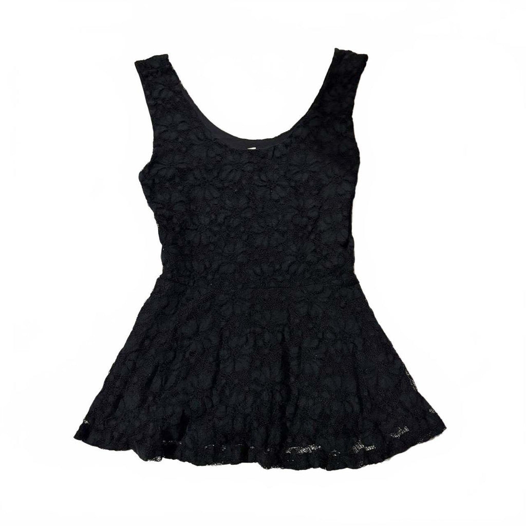 paper crane estimate small black lace top goth emo