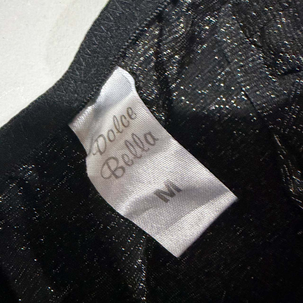 dolce bella medium shiny grey babydoll top vintage y2k 2000s mcbling