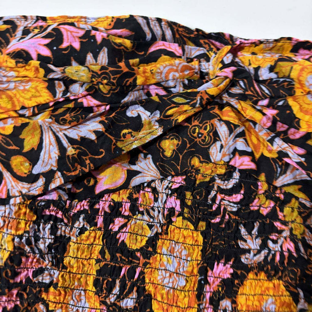 free people size xs floral top strapless