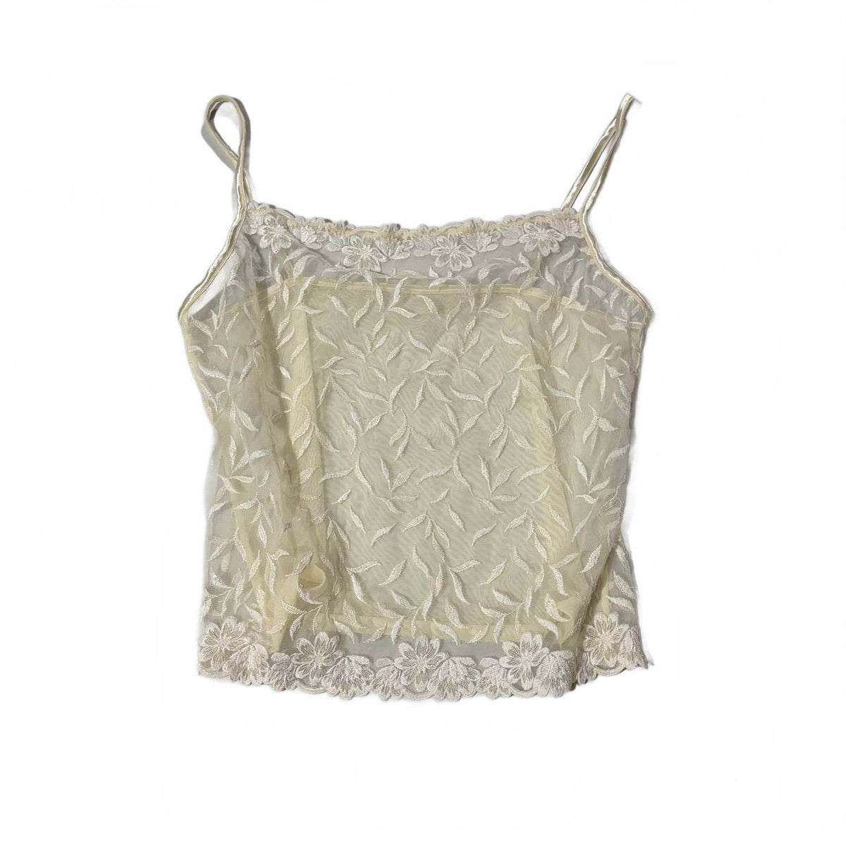 true vintage floral cream cami top estimate medium y2k
