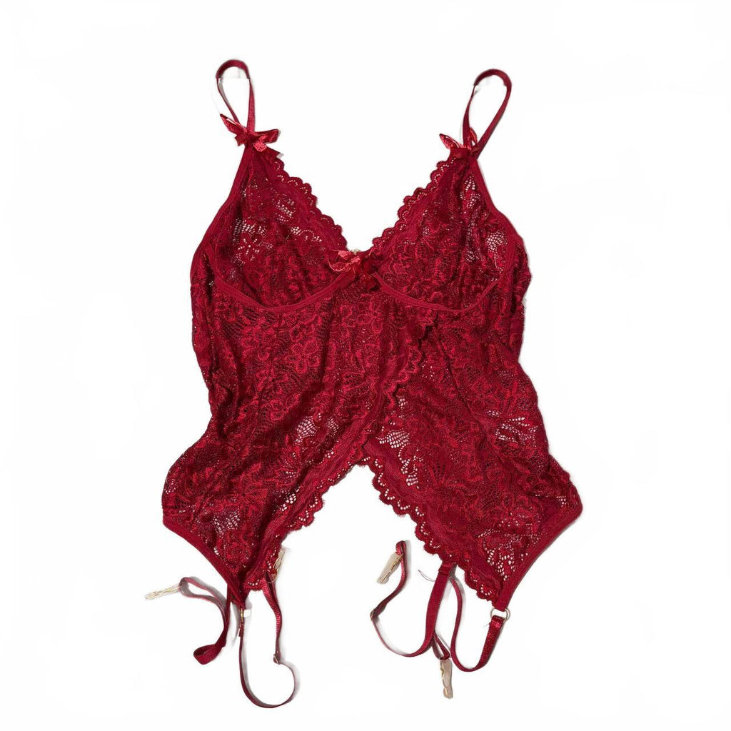 XL red lace babydoll top valentines y2k 2000s vintage