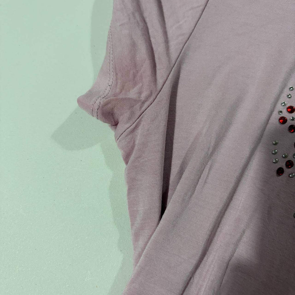 bebe rhinestone pink tshirt size large y2k mcbling 2000s