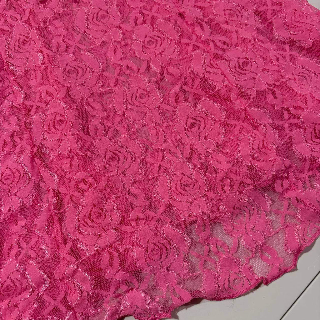 hot pink floral babydoll top vintage y2k 2000s mcbling
