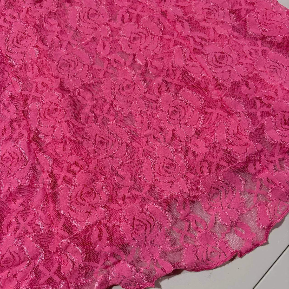 hot pink floral babydoll top vintage y2k 2000s mcbling