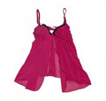 rampage small hot pink polka dot babydoll top vintage y2k 2000s mcbling