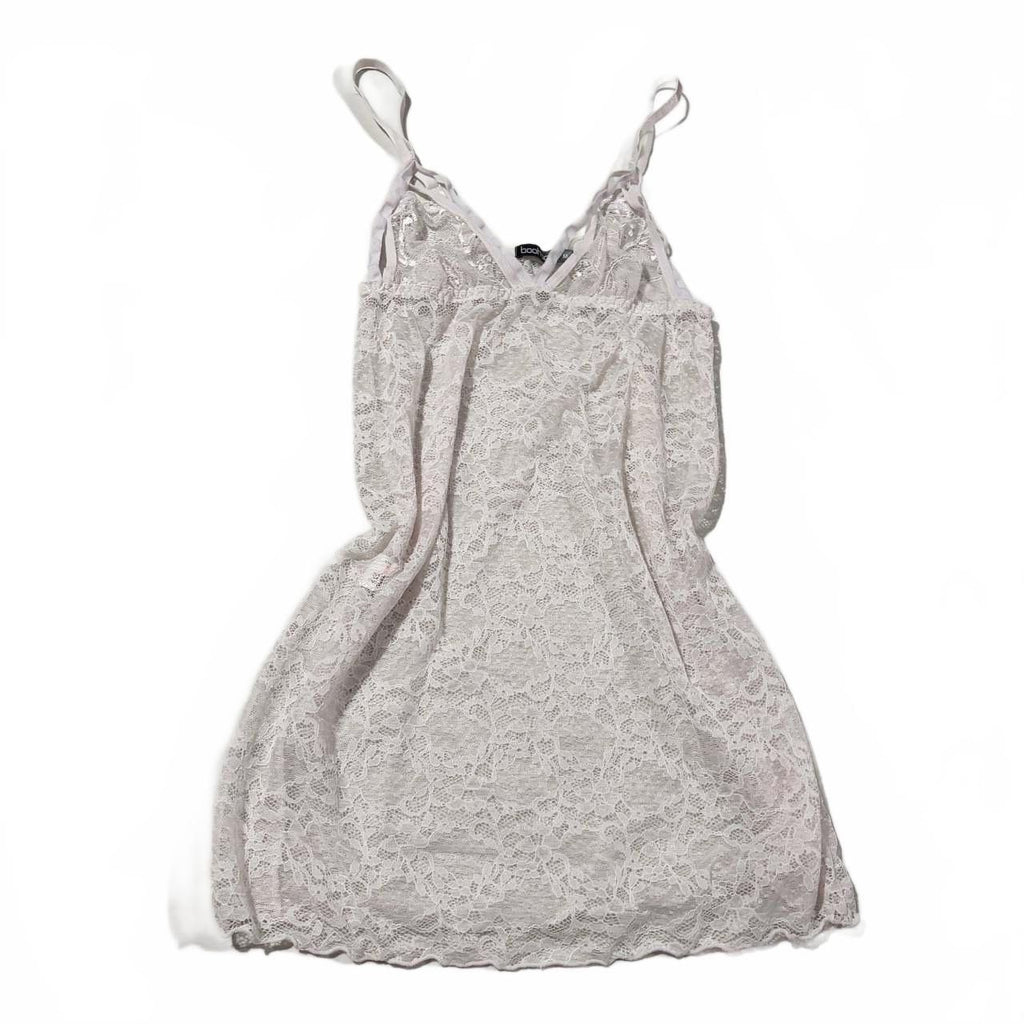 boohoo medium white babydoll top lace fairy angel