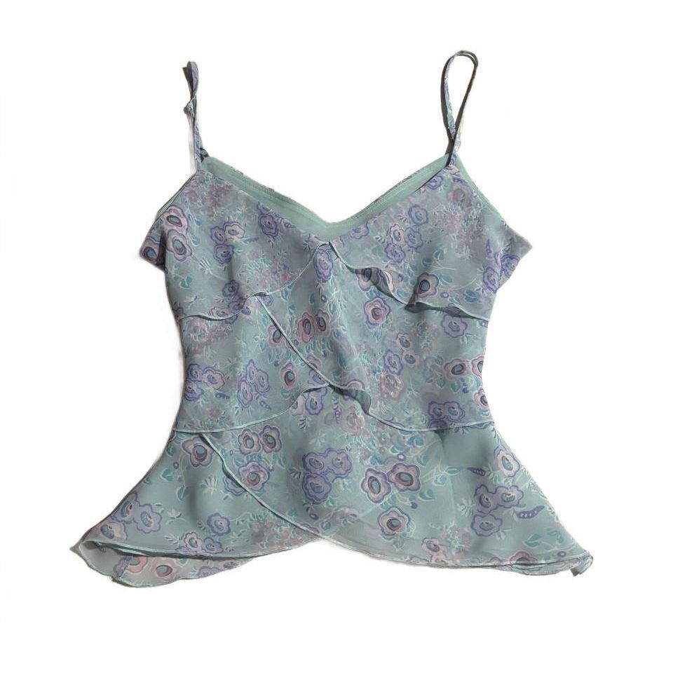 size 12 cami vintage m&s coastal vibes