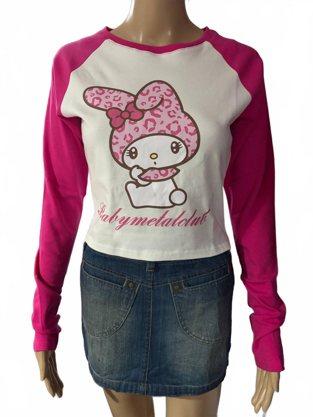 babymetalclub japan sanrio my melody gyaru long sleeve pink shirt fit size small