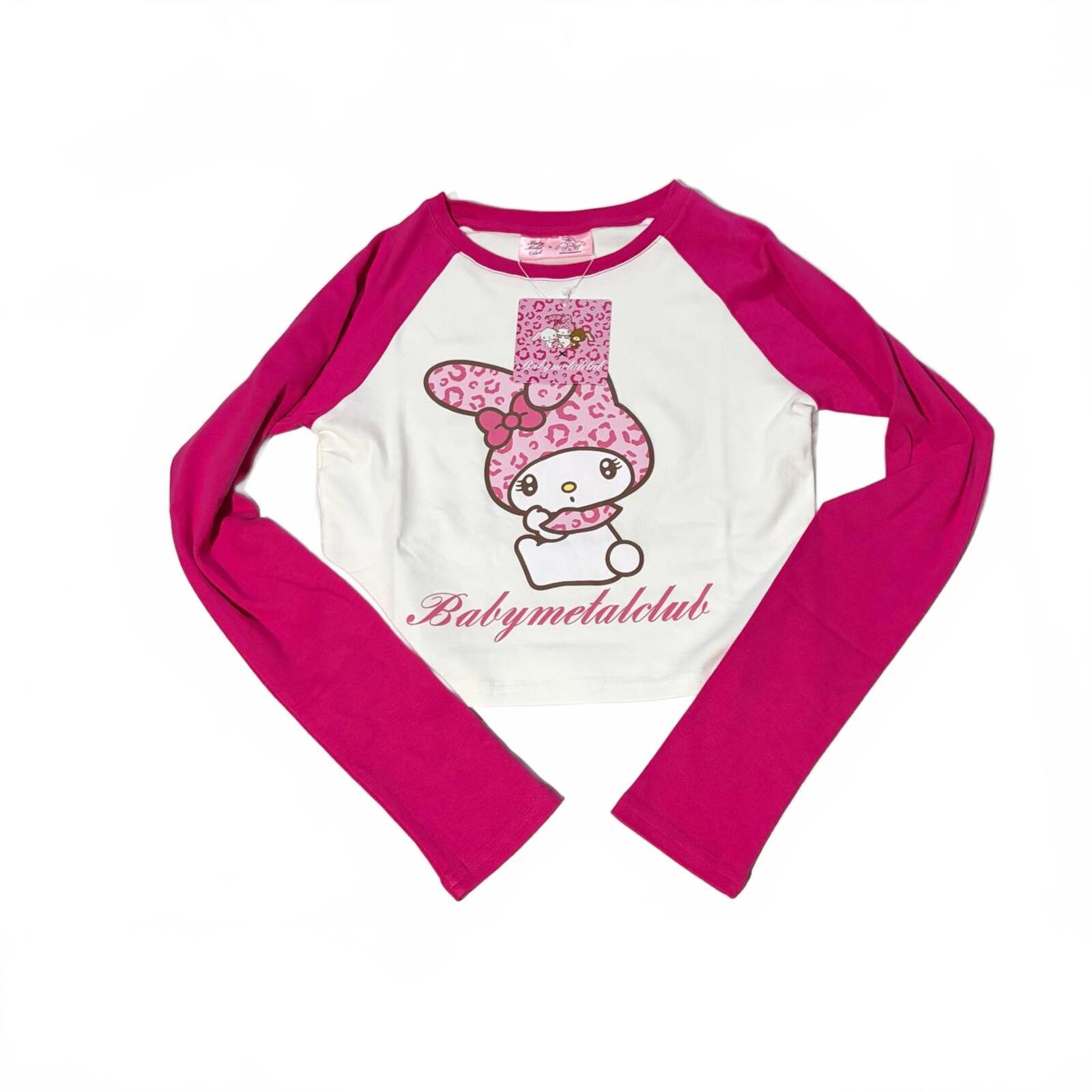 babymetalclub japan sanrio my melody gyaru long sleeve pink shirt fit size small