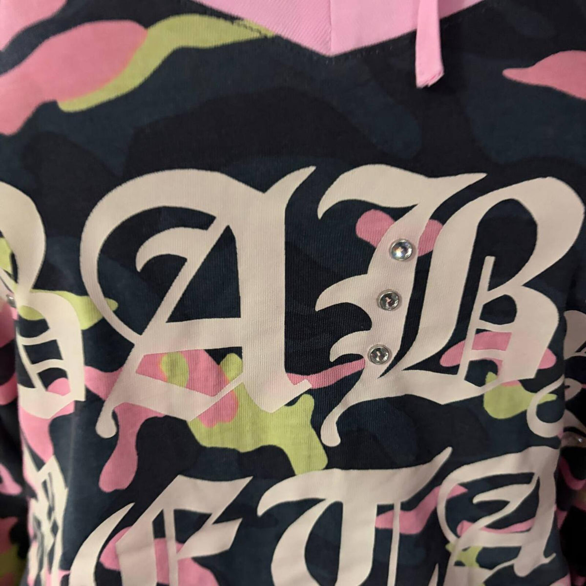 Neon pinky camo t kpop ive japan gyaru oversized y2k