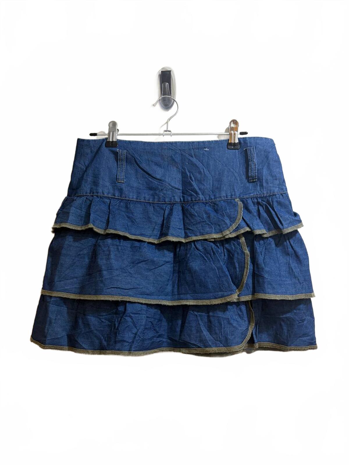 tiered mini skirt  - vintage y2k mcbling 2000s - size estimated 8