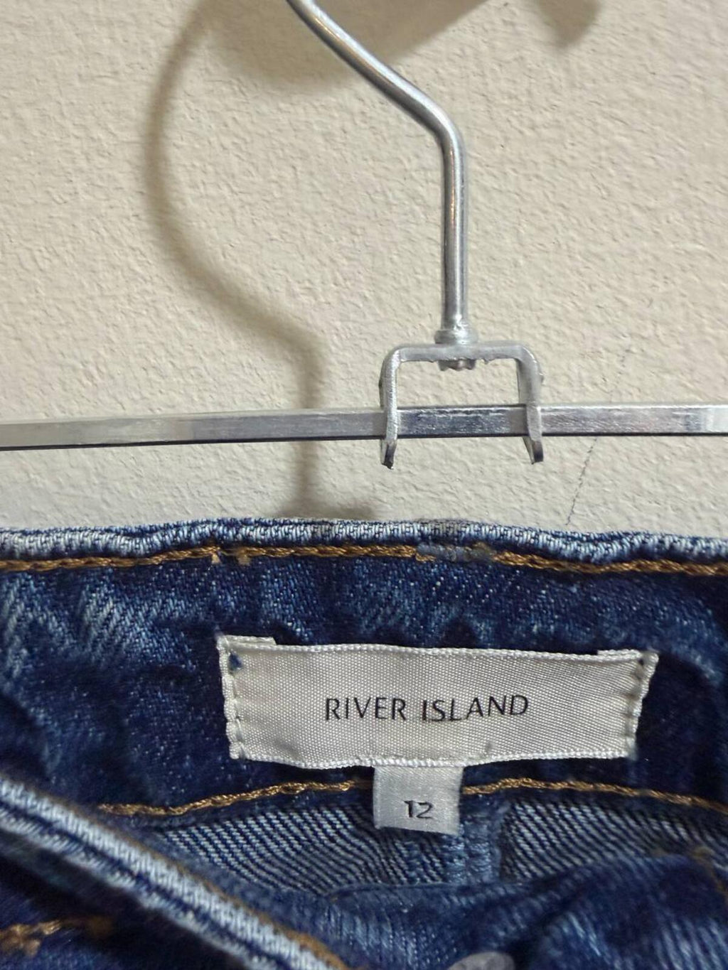 river island denim mini skirt  - vintage y2k 2000s - size 12