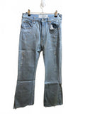 italian +people denim y2k vintage 2000s blue flared jeans size est 8