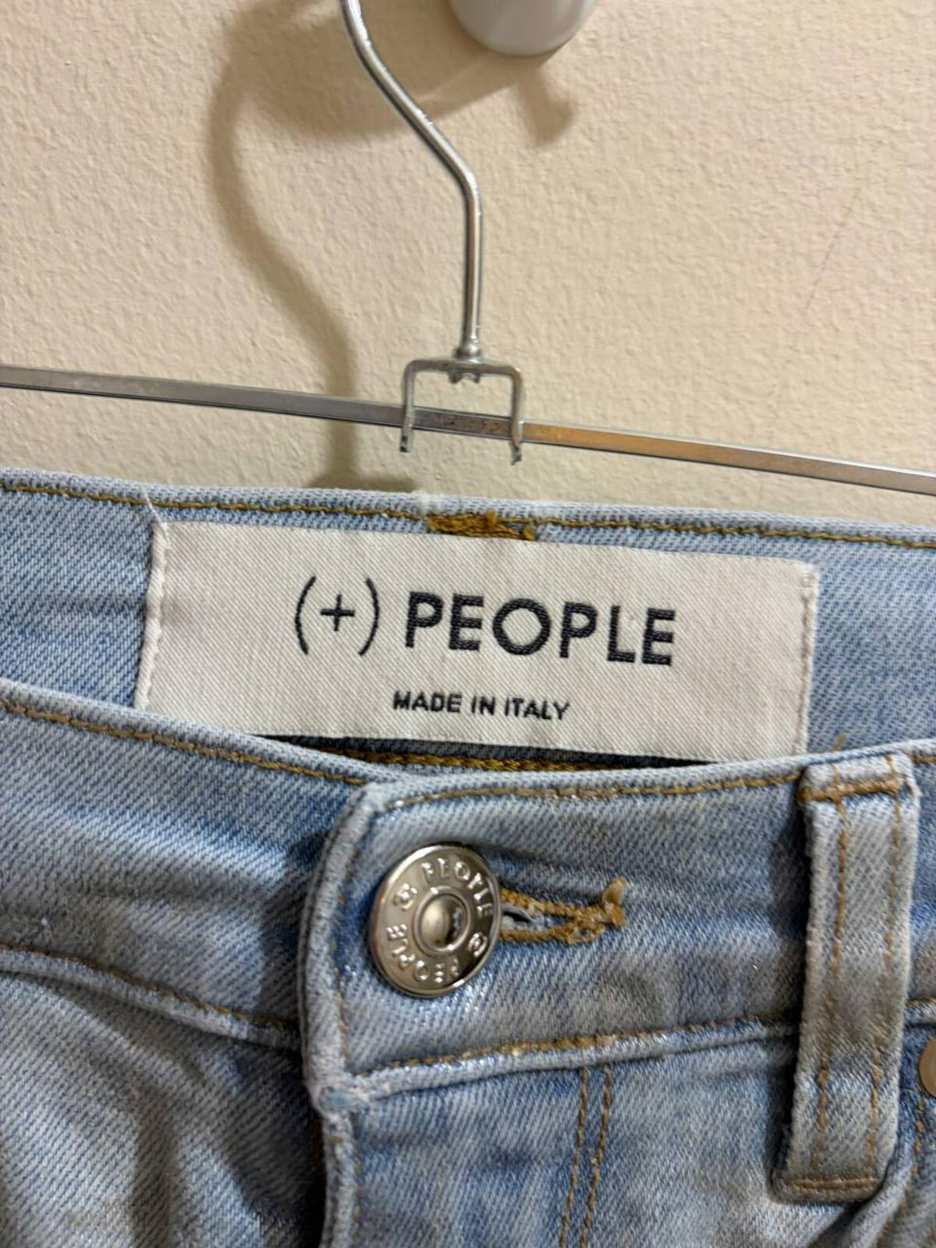 italian +people denim y2k vintage 2000s blue flared jeans size est 8